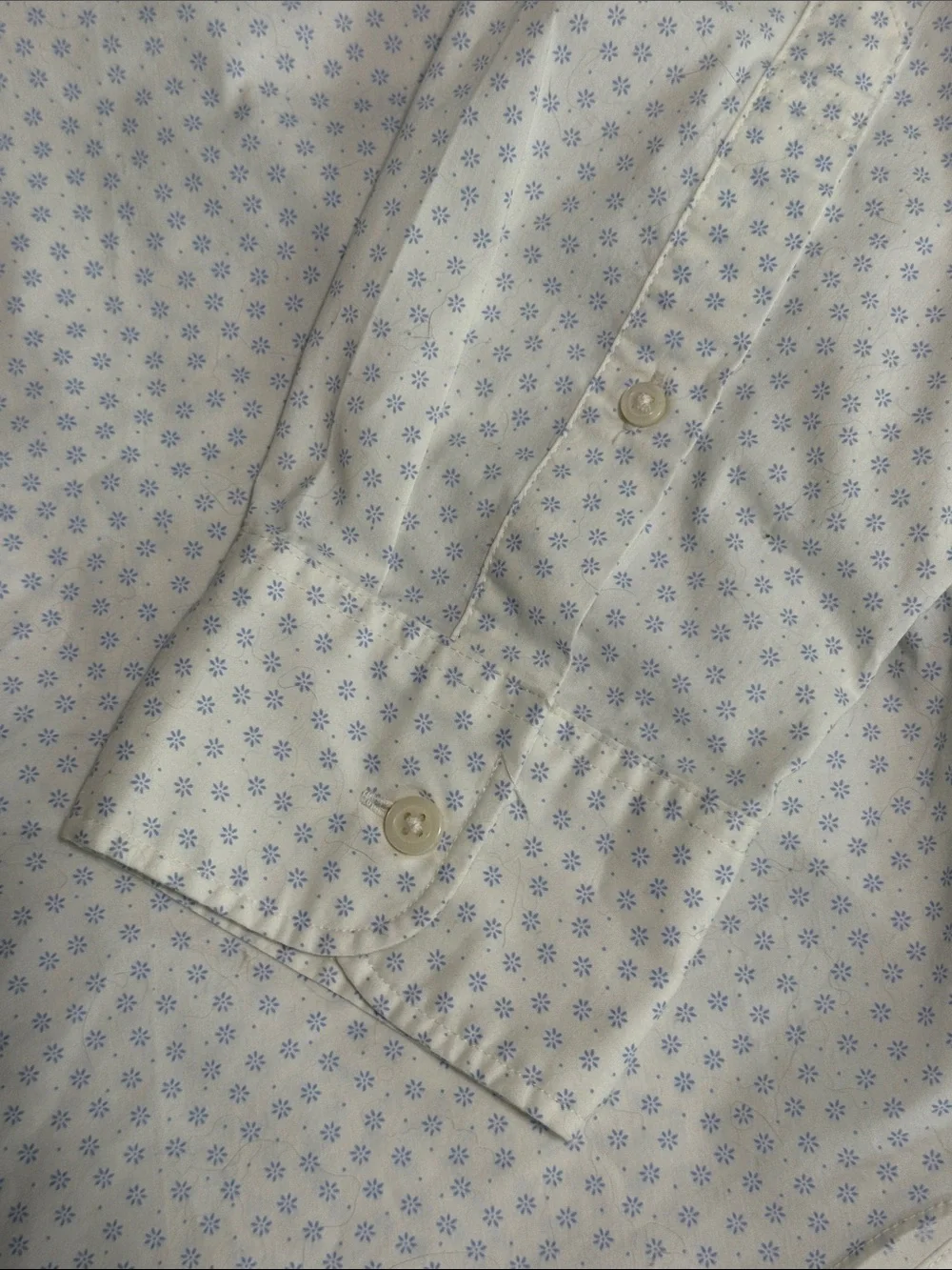 J. Crew White Button-Down Shirt with Subtle Microprint - Picture 3 of 6